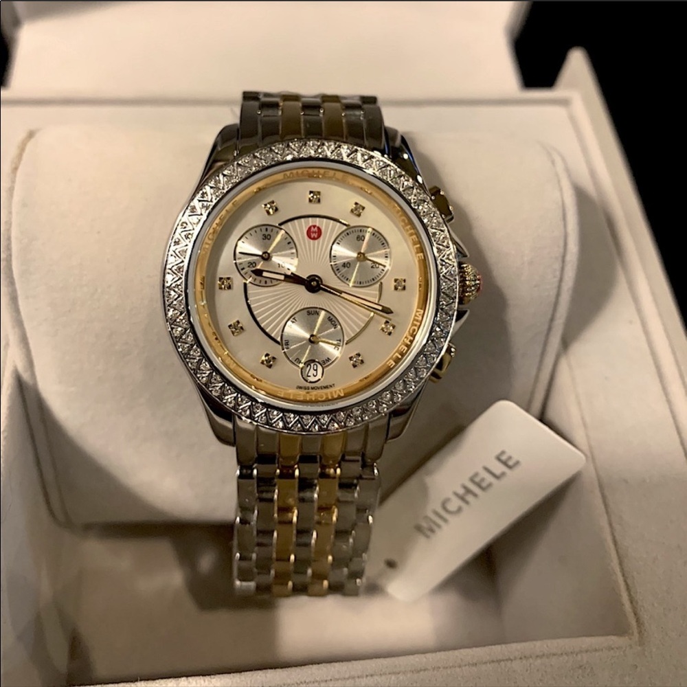 💎 Stunning Michele Diamond Two-tone watch